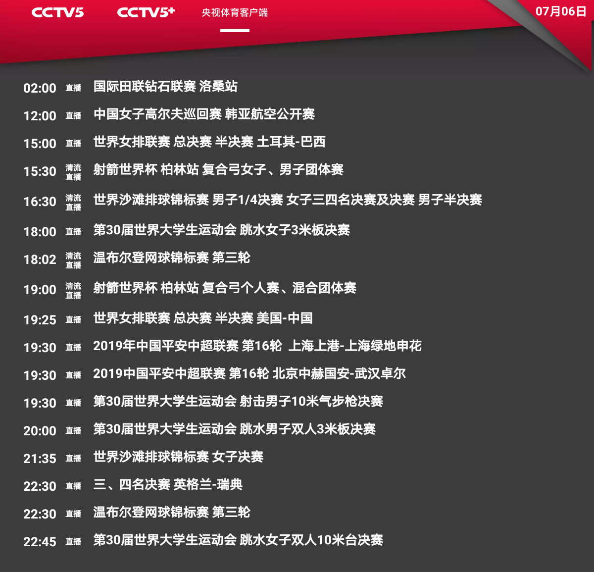 cctv5节目表(cctv1节目表)